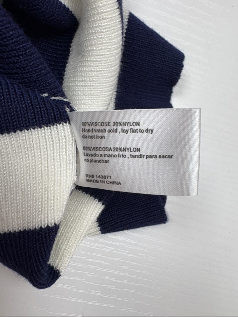 NWT Frankies Bikinis Dolly Striped Stretchy Rib Knit Halter Mini Dress Navy XS - Picture 10 of 11